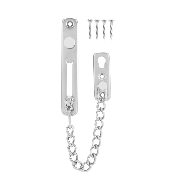 Cerradura de La Cadena de La Puerta Cerradura de Seguridad Cerradura de La Cerradura de La Cadena Inoxidable Duradera Antirrobo Puerta de Acero Cerradura de La Cadena de La Puerta de Seguridad(2#) Amonsee NO