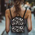 thumbnail image 4 of HELLHERO Halloween Bat Spider Web Pattern Mini Backpack with Front Pocket Smooth Zipper Small Work Bag for Walking, Polyester Backpack Purse for Women for Hiking, 4 of 8