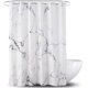 thumbnail image 1 of Cortina de ducha de baño de mármol,Cortina de ducha de tela gris y blanca con ganchos,Impresión 3D única,Accesorios decorativos de baño,Impermeable,Ojales de metal reforzado,Estándar, 1 of 7