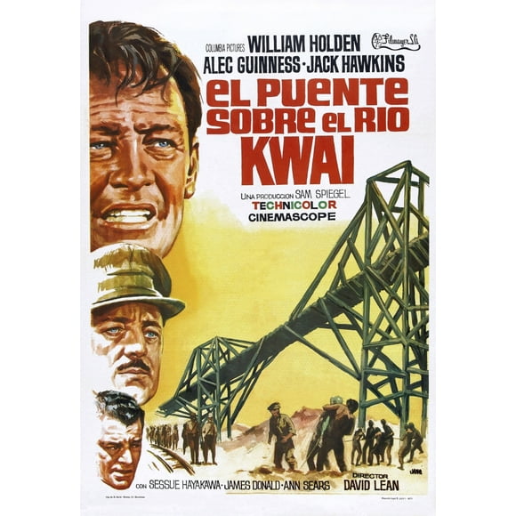 The Bridge On The River Kwai (Aka El Puente Sobre El Rio Kwai) Top To Bottom: William Holden Alec Guinness Jack Hawkins 1957 Movie Poster Masterprint (11 x 17)