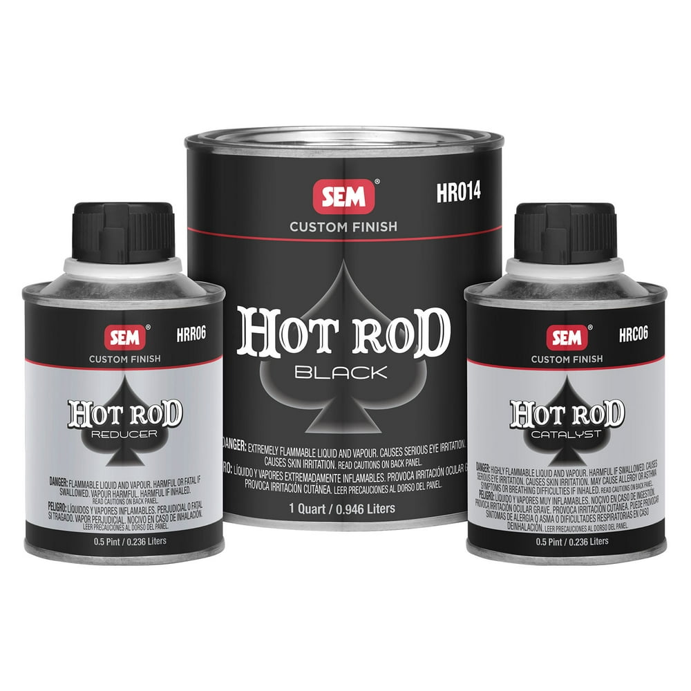 SEM HR010 Hot Rod Black Paint QUART KIT Matte Finish 2K SEM HR010