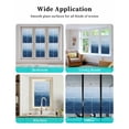thumbnail image 6 of Window Privacy Film Blue Stained Glass Window Film Decorative Sun Block Window Cover Abstract Ocean Gradient Oil Painting Farmhouse Window Clings Static Adhesive Sticker for Bathroom 23.6"x78.7", 6 of 7