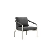 Pangea Home Chelsea Modern Style Aluminum Chair in Slate Gray