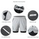 thumbnail image 3 of Pantalones cortos para correr 2 en 1 para hombres con bolsillos con cremallera Ejercicio de secado rápido, 3 of 7