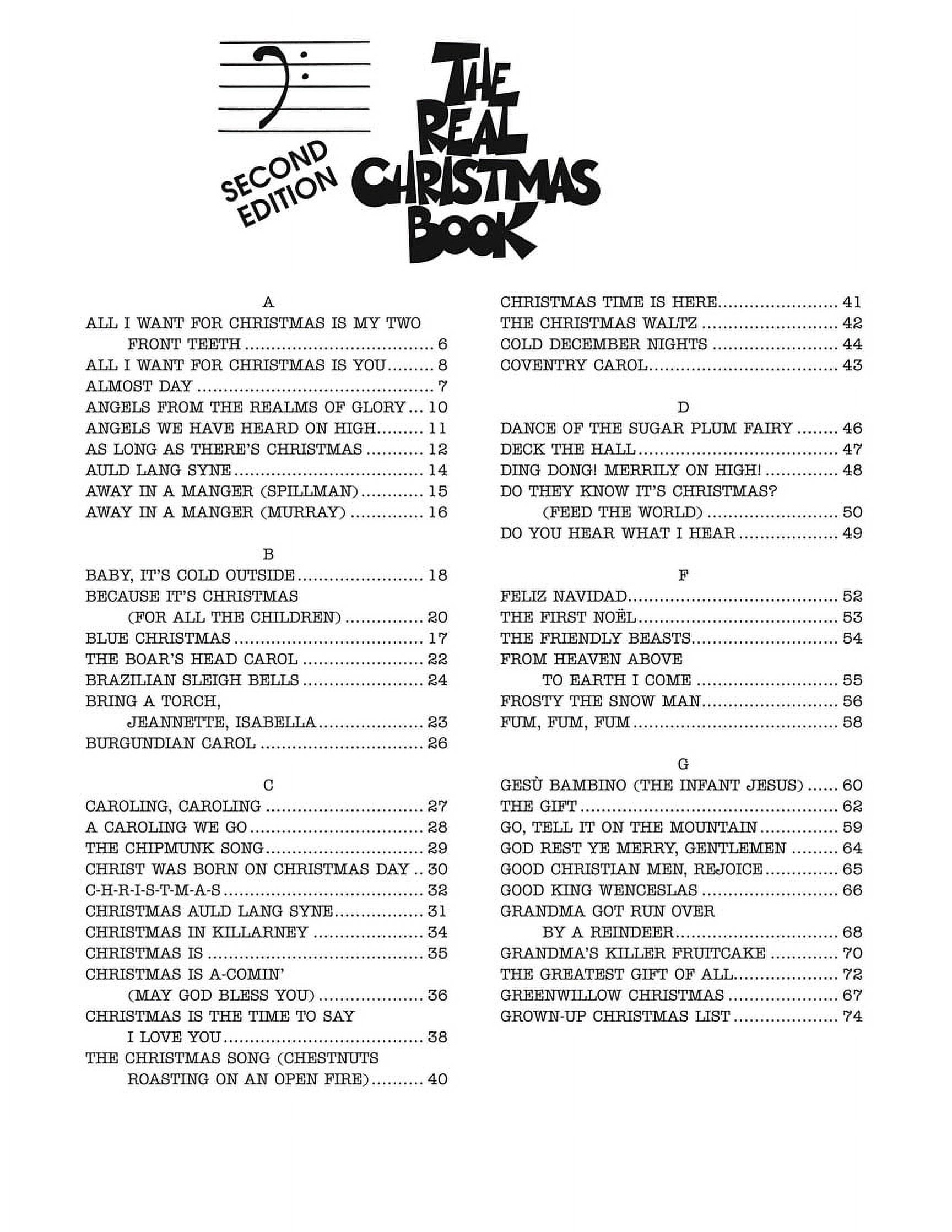 Hal Leonard The Real Christmas Book - Bass Clef Edition