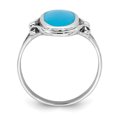 thumbnail image 2 of 925 Sterling Silver Synthetic Turquoise Ring, 2 of 7