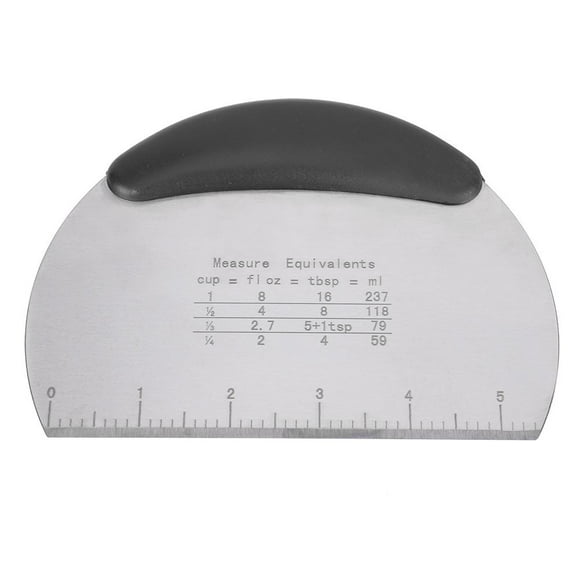 Khall Dough Cutter,Cream Scraper,Stainless Steel Dough Cake Butter Scraper Pizza Cutter Cutting Knife with Scale Baking Tool