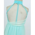 thumbnail image 5 of Jowowha Big Girls Lyrical Dance Dress Halter Tank Leotard Wrap Hi-Lo Skirts Ballet Modern Dancewear Mint Green 6, 5 of 7