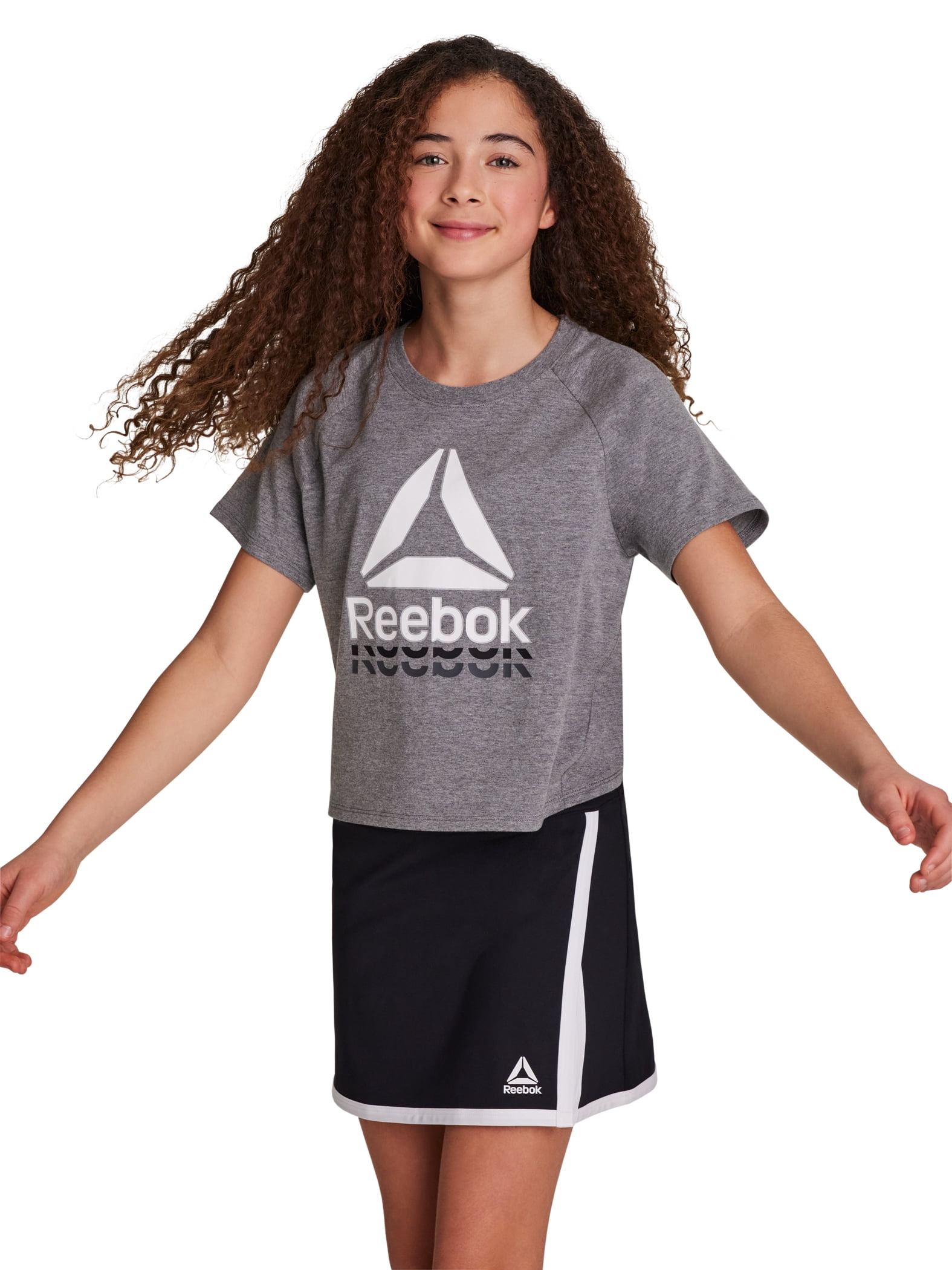 Reebok Girl's Graphic T-Shirt & Skort, 2-Piece Set, Sizes 4-18