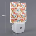 thumbnail image 2 of Honeii Flowers And Birds Watercolor Print LED Night Light with Light Sensor, Night Lights Plug Into Wall,Ideal for Bedrooms and Hallways-UK, 2 of 7