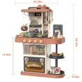 thumbnail image 2 of Jaawind Play Kitchen Set for Kids 28Inch Kids Play Kitchen with Realistic Lights and Sounds Simulation of Spray 43Pcs Toy Kitchen Set for Toddlers Girls Boys Gift, 2 of 10