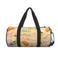 thumbnail image 2 of Gaeub Scandinavian Style Hygge Lightweight Travel Cylinder Bag Gym Tote Bag Sports Training Duffle Bag with Pockets and Straps, 2 of 8