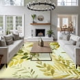 thumbnail image 3 of Spring Leaves Large Area Rugs 5x8 ft Watercolor Yellow Green Leaf Plant Branch Washable Rug Non Slip Indoor Carpet Absorbent Floor Mat for Living Room Bedroom Dining Room, 3 of 9