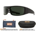 thumbnail image 2 of SPY Logan 670939973864 61MM Soft Matte Black / HD Plus Gray Green Polarized Rectangtle Sunglasses for Men for Women + FREE Complimentary Eyewear Kit, 2 of 4