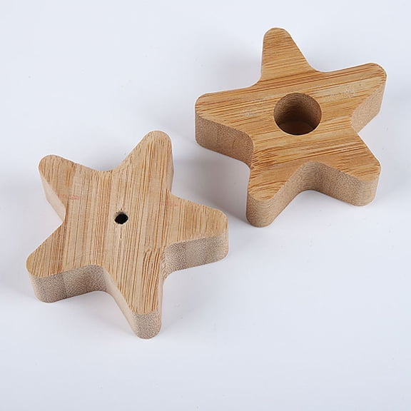 KONTONTY 3pcs Bathroom Toothbrush Holder Wood Storage for Families Daily Use