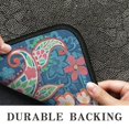 thumbnail image 6 of Blue Paisley and Floral Pattern Door Rugs,Washable Non Slip Door Mats Indoor,Decorative Door Mats,Entry Mat Indoor for Entrance,Bedroom,Kitchen,Bathroom,30"x17", 6 of 6