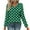Green, variant on EchfiProm Fall Tops for Women Blue Long Sleeve V-Neck Relaxed Fit Ladies T-Shirt