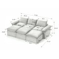 thumbnail image 6 of MAYEERTY Modern Modular Corduroy Sofa, Black Cloud-Soft Sectional Couch for Apartment, 6 of 9