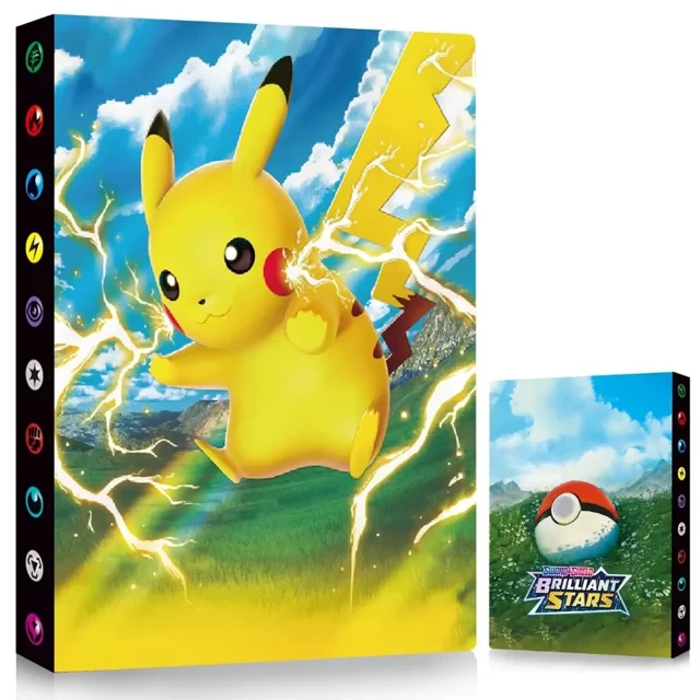 Porte-cartes Classeur d'Album de Cartes, Dossier de Protection Album de Cartes de Collection, 4 Pochettes avec 30 Pages Capacité de 240 Cartes de Collection, Cadeau pour Enfants (CK8)