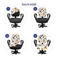 thumbnail image 4 of Garden Office Chair Slipcover, Organic Farm Harvest Products Berries Vegetable Fruits Food Pattern, Protective Stretch Decorative Fabric Cover, Standard Size, Apricot Coral and Mustard, by Ambesonne, 4 of 5