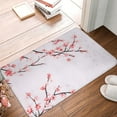 thumbnail image 5 of Pink Bath Mat Floral Bathroom Rugs Flower Bath Rugs Super Soft Non-Slip Cherry Bath Rugs 16"x24", 5 of 8