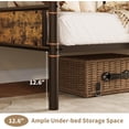 thumbnail image 4 of Tamaño individual - size daybed con cabecero: sturdy metal y mdf, ideal para para sala de estar, dormitorio o guest room, fácil montaje, brown, 4 of 9