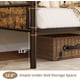 thumbnail image 4 of Tamaño individual - size daybed con cabecero: sturdy metal y mdf, ideal para para sala de estar, dormitorio o guest room, fácil montaje, brown, 4 of 9