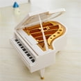 thumbnail image 6 of ZZkhGO Mini Piano Music Box, Hand Crank Musical Box with Drawer, Vintage Style Birthday Gift for Home Decor, 6 of 7
