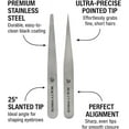 thumbnail image 2 of Beauty Power Professional Tweezers Set – Slant & Point, Ultra Precision German Stainless Steel Tweezers for Eyebrows, Chin, Ingrown Hair & Facial Grooming – Lightweight + Travel Case - Gift Idea, 2 of 10