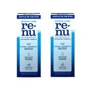 2 Pack - Renu Contact Lens Solution, Advanced Formula Multipurpose Lens Cleaner for Eye Contacts, Cleaning, Moisturizing and Disinfecting Care for Soft & Silicon Hydrogel Lenses, 12 Fl Oz