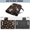 thumbnail image 5 of COEQINE Bag-Style Foldable Golf Cart Seat Cover, Compact Carry Design with Handle, Universal 51.2"x30.3" for Most 2-Seaters, Quilted Polyester, 4 Front Pockets, Brown Horse Print, 5 of 8