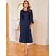 thumbnail image 4 of Vestido de noche GRACE KARIN con lentejuelas, para invitados de boda, azul marino, 4 of 4