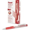 Pentel Twist-Erase Click Mechanical Pencil - #2, HB Lead Degree (Hardness) - 0.5 mm Lead Diameter - Refillable - Red, Tr