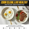 thumbnail image 5 of Gotham Steel 15 Pc Pots and Pans Set Non Stick Ceramic Cookware Set Non Stick, Elegant Pot and Pan Set with Gold Handle Finish, non stick pots and pan set with Utensils and Steamer, Cream/Gold, 5 of 9