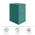thumbnail image 6 of Space Solutions 18" Deep 2 Drawer Letter Width Vertical File Cabinet, Teal, 6 of 14