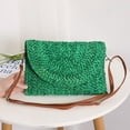 thumbnail image 4 of Xiao Hua Bolso de hombro tejido para mujer, bolso de mano y neceser, elegante bolso de playa de verano, 28 x 2 x 18 cm (caqui)., 4 of 4