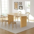 thumbnail image 2 of MAYEERTY 26x13 Modern Oval Extendable Dining Table with metal leg,Brown, 2 of 9