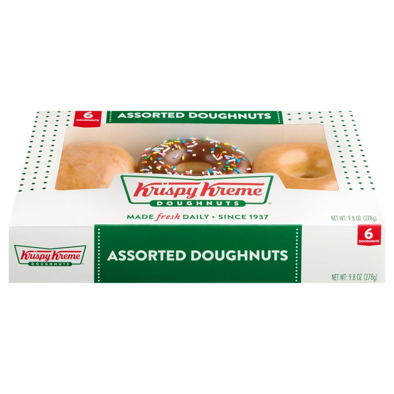 Krispy Kreme Assorted Doughnuts, 9.9 oz, 6 Count