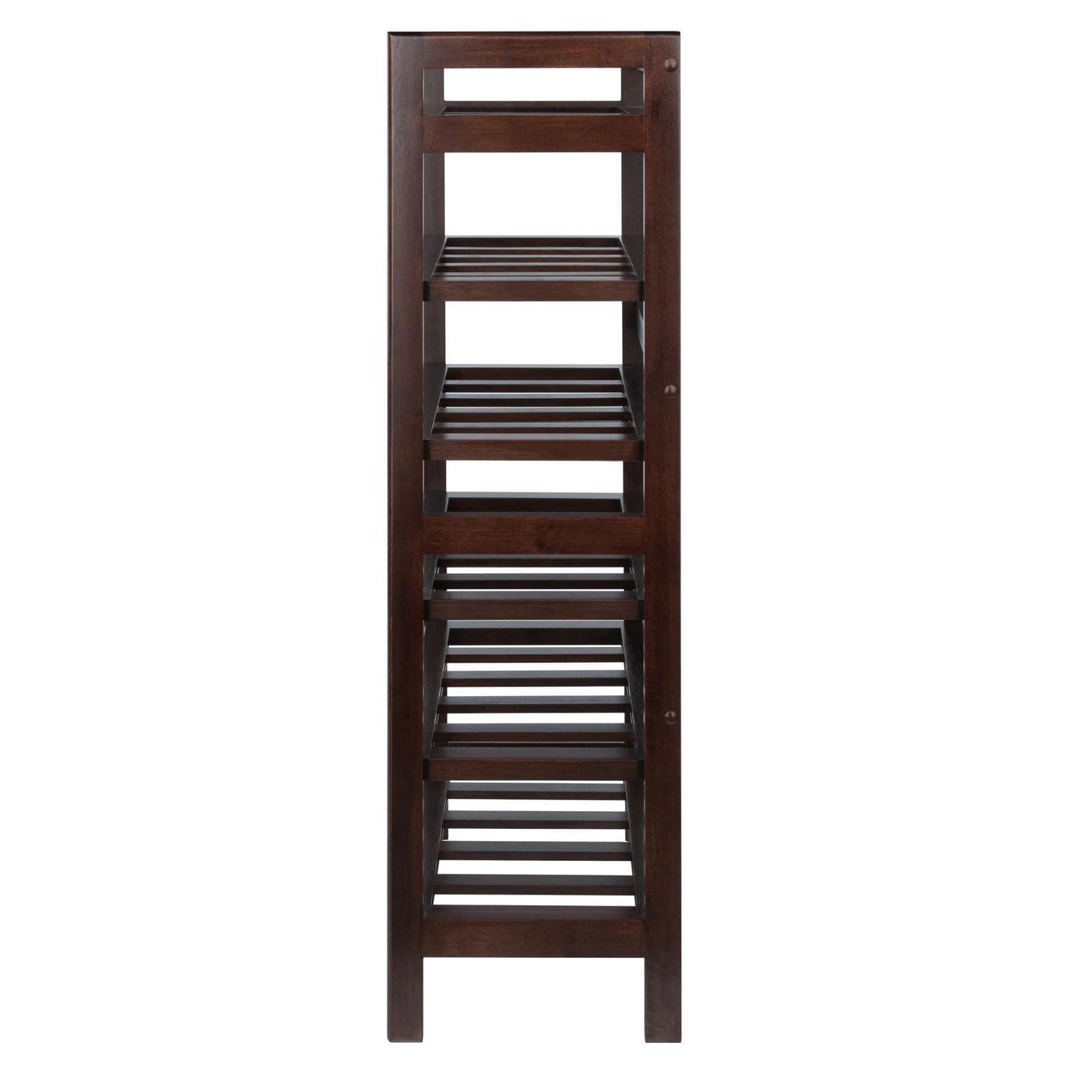 Winsome Silvi Wine Rack, 30-Bottle, - 6-Tier Walnut finish