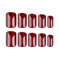 thumbnail image 4 of 24 Pcs Ongles Pressés Il de Chat Courts Faux Ongles Brillants Rouges Ongles Pressés Forme Carrée Faux Ongles avec Designs Ongles Il de Chat Rouges Ongles Pressés Collants pour Femmes Ensemble avec Onglets de Colle, 4 of 5