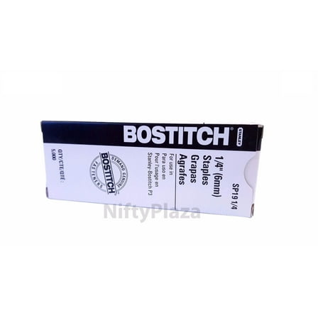 Stanley Bostitch P3 Staples for SP19 1/4 Stapler, 5000 per Box, Genuine Staples