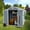 Black, variant on Alvantor 8 x 6 Ft Resin Storage Shed with Floor Plastic Garden Shed with Window and Lockable Door for Backyard, Garden, Patio Black