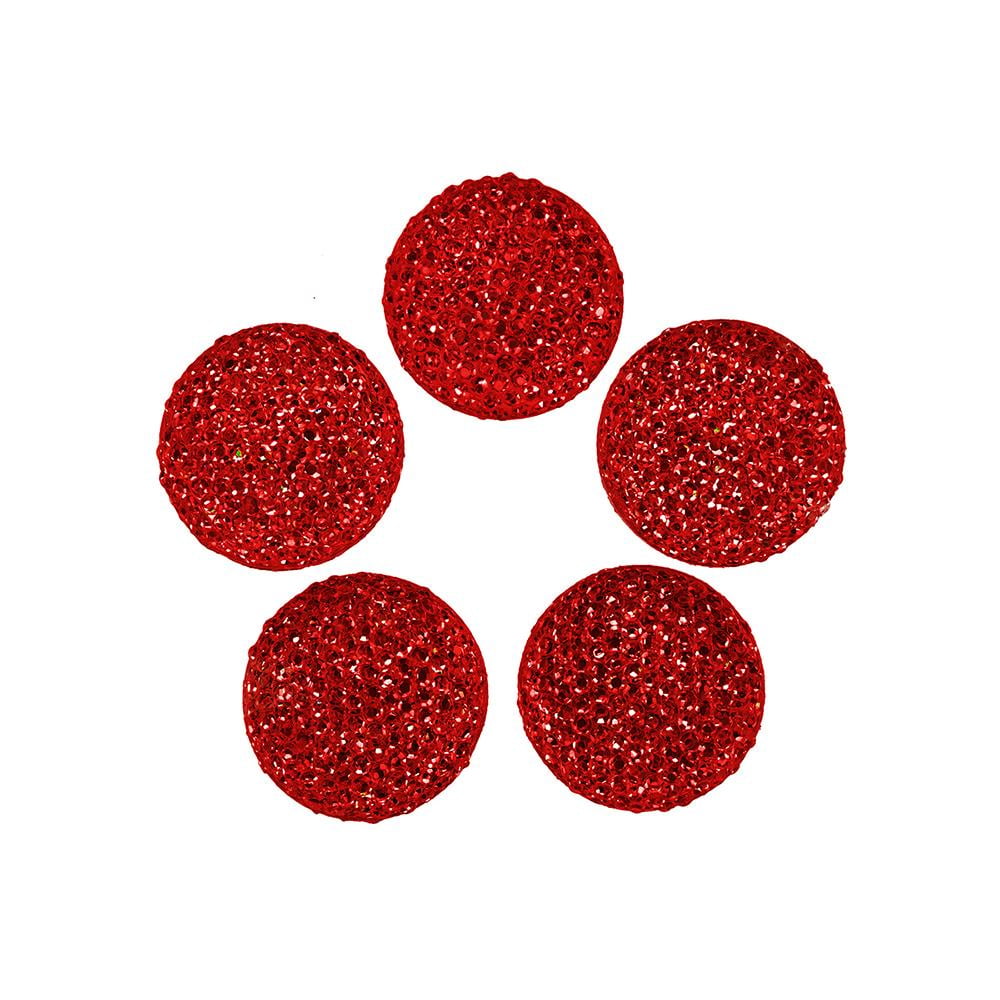 Round Self Adhesive Diamond Cluster Gems, 3/8Inch, 10Count, Ruby