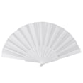 thumbnail image 3 of ckepdyeh Plastic Fabric Hand Foldable Fan for Ladies Men White Ha nd fan, 3 of 8