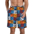 thumbnail image 1 of Fotbe colorful plaid Dinosaur Trajes de Baño Estampados para Hombre, Shorts de Verano de Secado Rápido, Ropa de Playa, Bañadores-Medium, 1 of 6