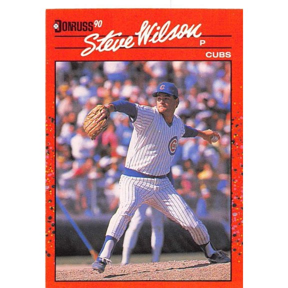 1990 Donruss #394 Steve Wilson NM-MT Chicago Cubs Baseball Card ID 5040 Chicago Cubs MLB Baseball Trading Card