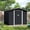6'x8'-Dark Gray, variant on Jaxpety 8' x 6' Outdoor Storage Shed Steel Garden Utility Tool Backyard Building Garage
