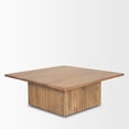 thumbnail image 6 of June Light Brown Wood w/ Fluting Square Coffee Table, 6 of 6