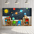 thumbnail image 4 of Outer Space Themed Colorful Backdrop Banner with Planets Stars and Sun for Kids Room Decor Party Supplies Photography Props Classroom Decoration Space Party Decorations, 4 of 7