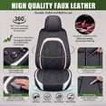 thumbnail image 5 of Car Seat Cover Full Set for Toyota Corolla 1994-2019,Seat Covers for Cars,Automotive Seat Covers for SUV(Black&White), 5 of 6